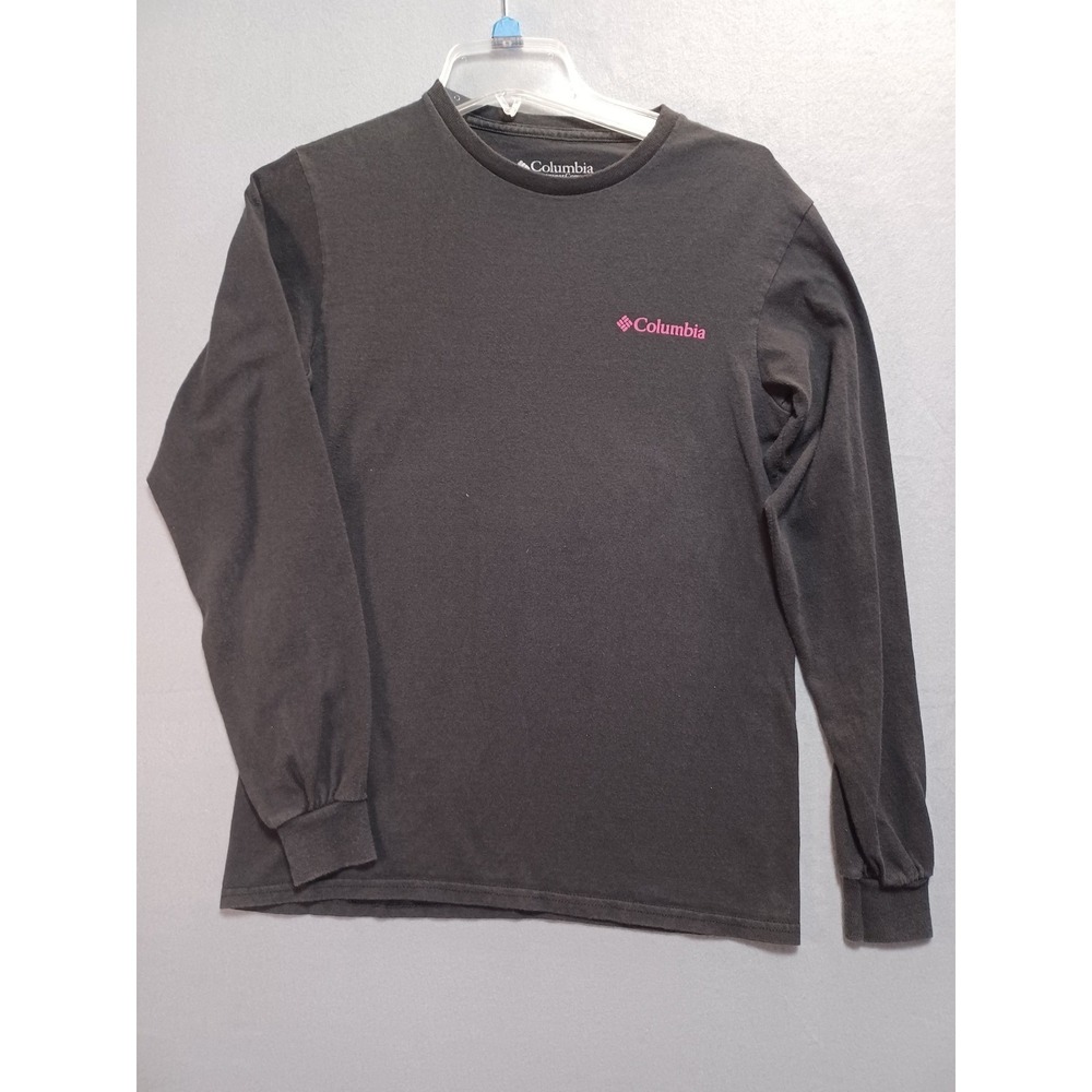 Columbia Sportswear Womens Small Long Sleeve T-Shirt Gray Bear Graphic Outdoor